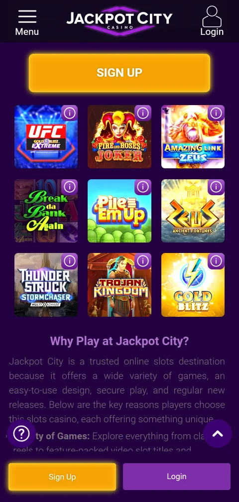 Deposit and withdrawal payment methods accepted at Jackpot City Casino Australia