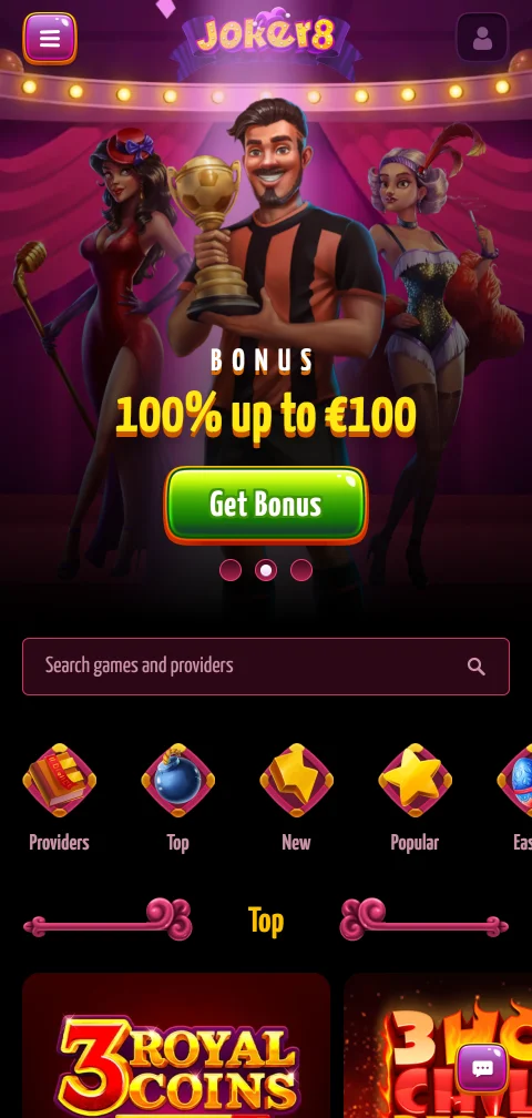 Joker8 Casino mobile gaming platform accessible via responsive browser on iOS and Android devices