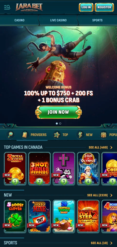 LaraBet Casino mobile browser gameplay demonstrating responsive design and touch-optimised controls