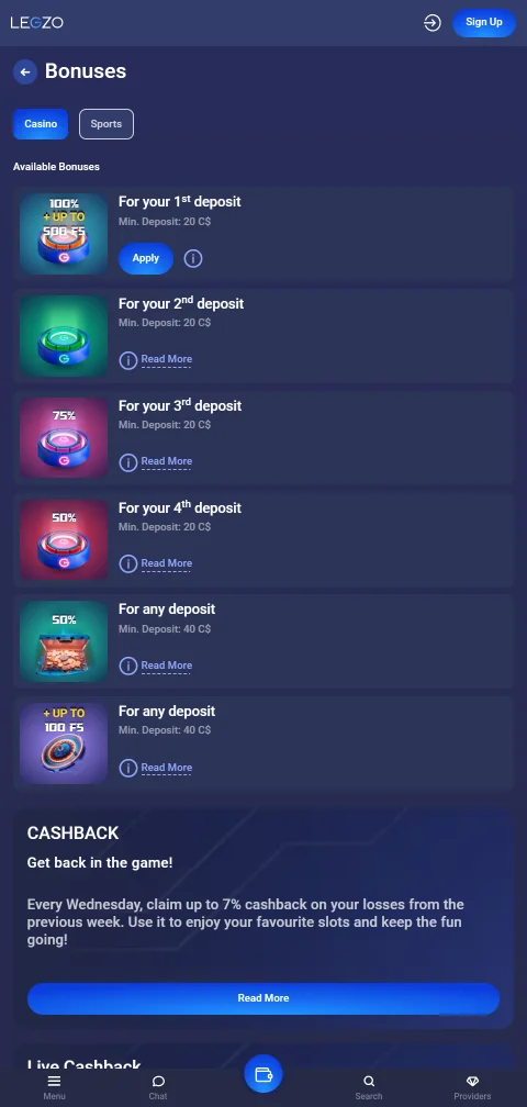 Legzo Casino security features and Curacao eGaming license verification for player protection