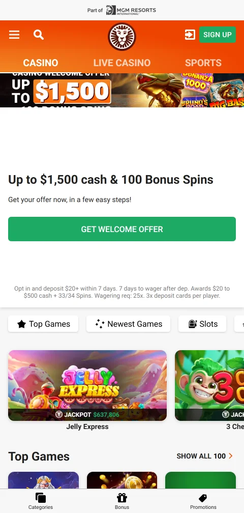 LeoVegas Casino mobile platform accessible via responsive browser and native iOS/Android apps
