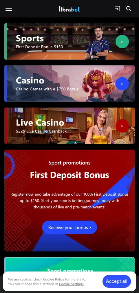 LibraBet Casino mobile gaming platform optimised for smartphones and tablets with full game access