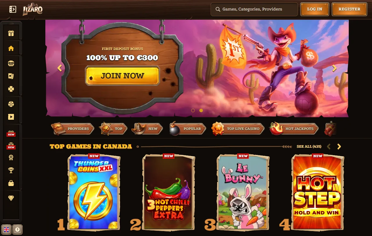 Lizaro Casino comprehensive review interface showing game library, account dashboard, and platform navigation for Australia players