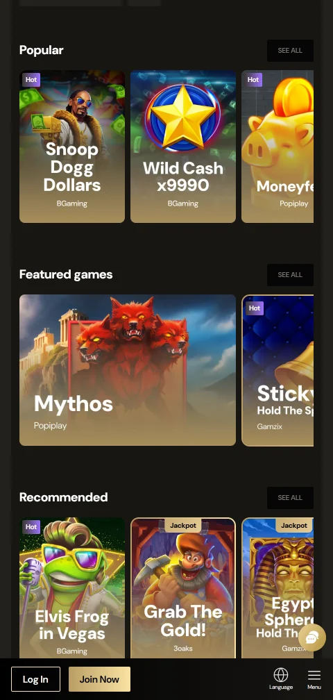 Security and licensing information displayed on Lucky Ones Casino platform showing regulatory compliance details