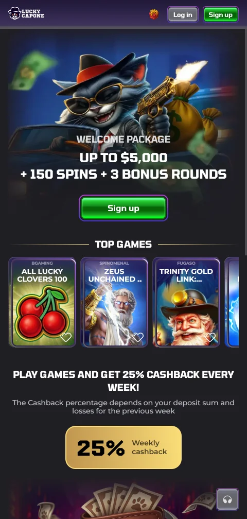 LuckyCapone Casino Australia mobile platform optimised for iOS and Android smartphone gaming