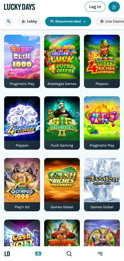 Payment methods and withdrawal options available at LuckyDays Casino
