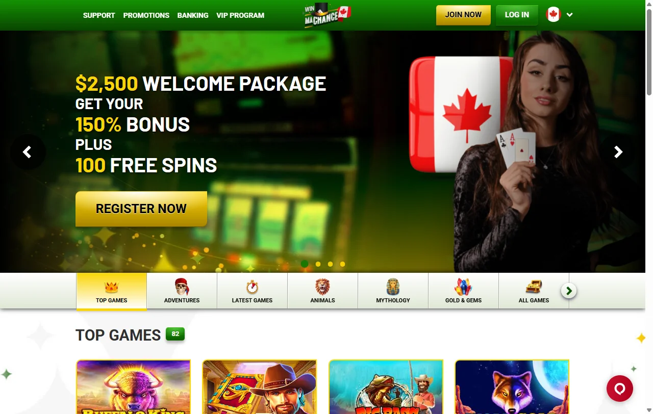 MaChance Casino desktop interface showing complete review features and platform layout for Australia players