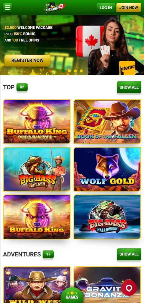 MaChance Casino mobile browser gameplay demonstrating responsive design and smartphone accessibility