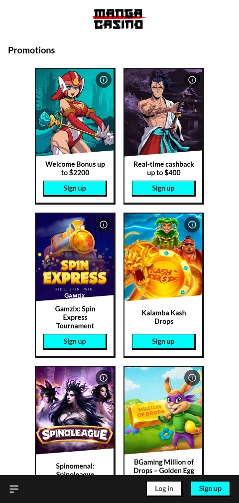 Licensing and security compliance information for Manga Casino player protection