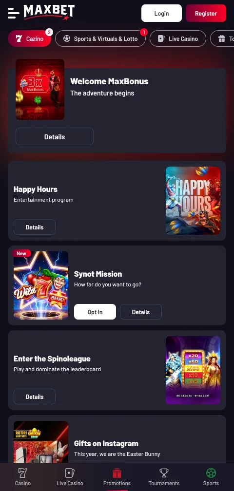 Banking options at Maxbet Casino - deposit and withdrawal methods with processing timeframes