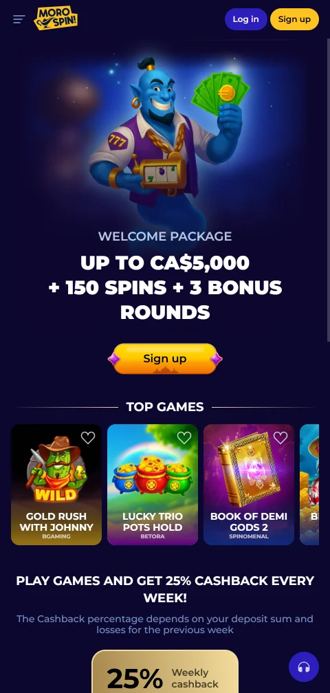 Mobile gaming at Morospin Casino with responsive browser design supporting iOS and Android devices