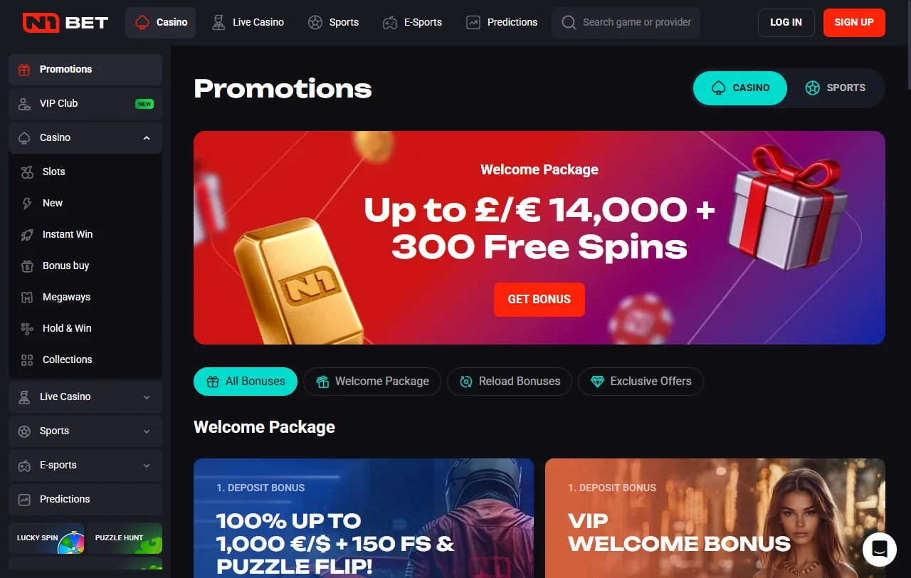 Welcome bonus offers and promotional campaigns at N1Bet Casino