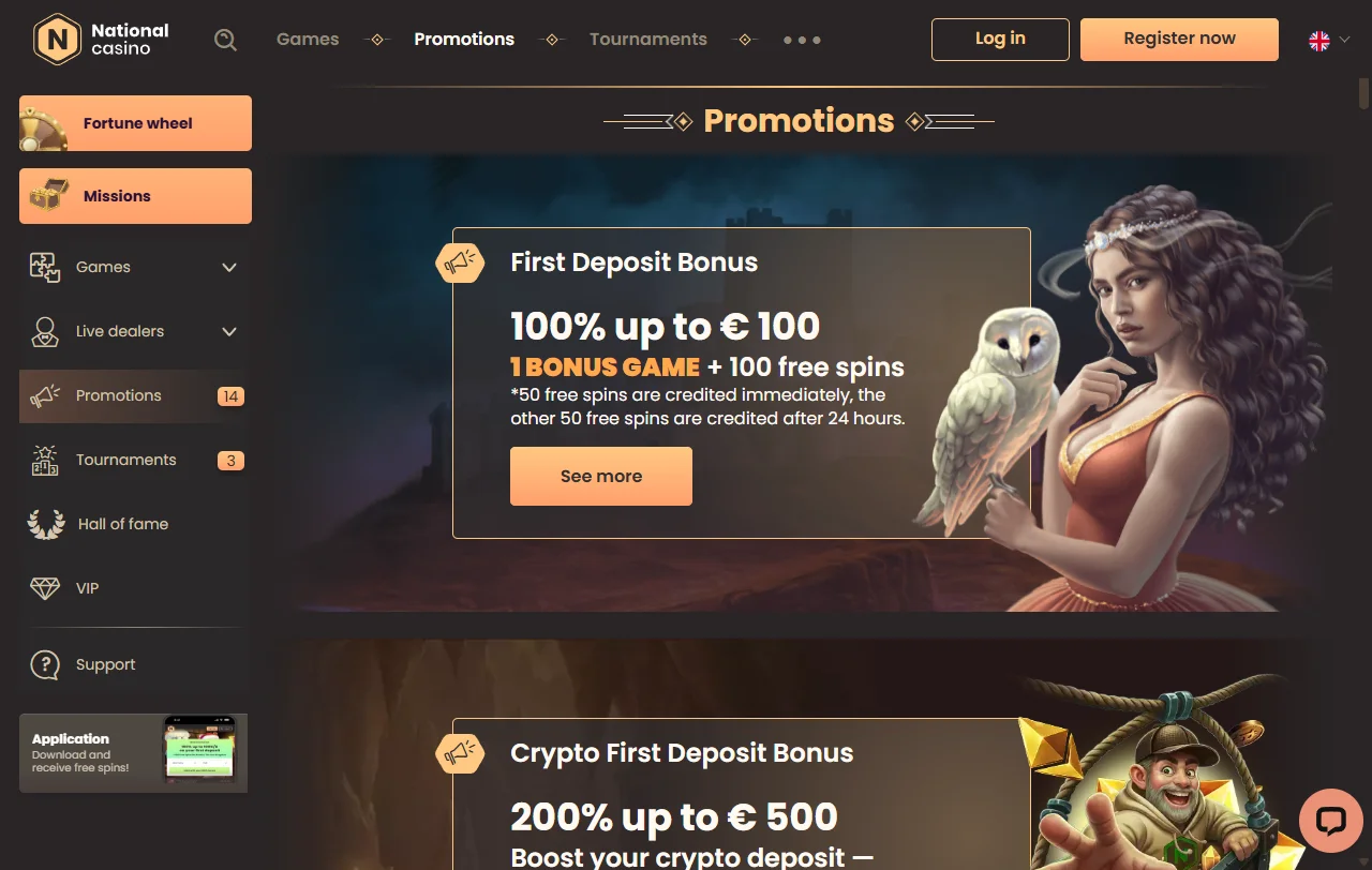Welcome bonus offers and ongoing promotions at National Casino Australia