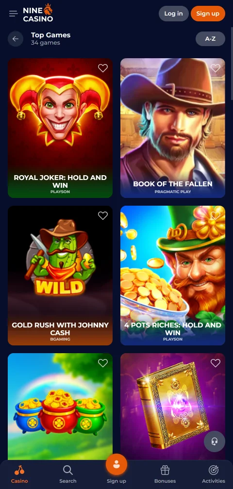 Deposit and withdrawal payment methods accepted at Nine Casino Australia