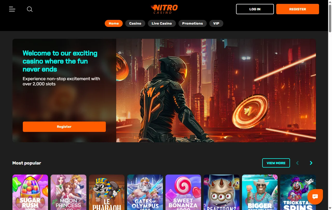 Complete Nitro Casino platform review showing all features and gaming options for Australian players