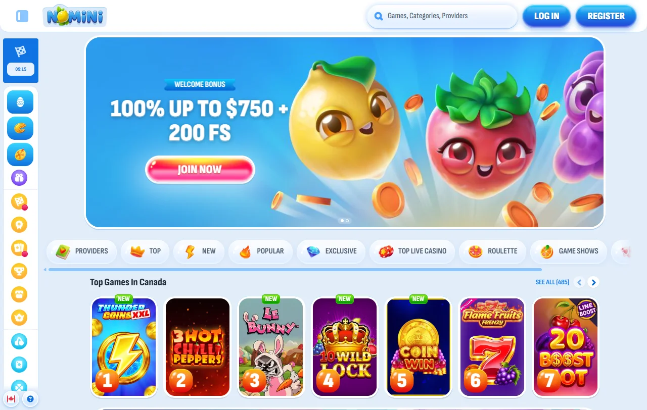 Comprehensive Nomini Casino review showing complete platform overview and operational features