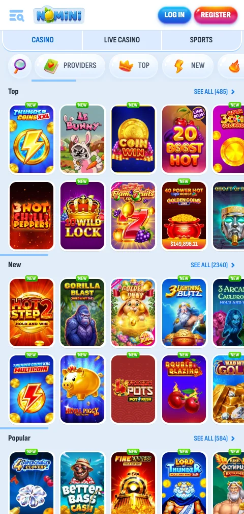 Licensing and security information for Nomini Casino highlighting player protection measures