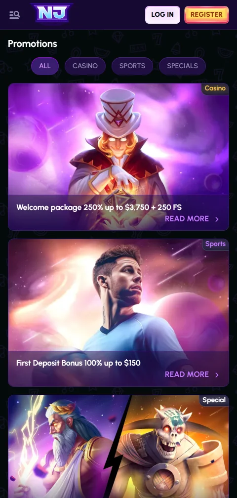 Banking options and withdrawal methods available through Novajackpot Casino mobile platform
