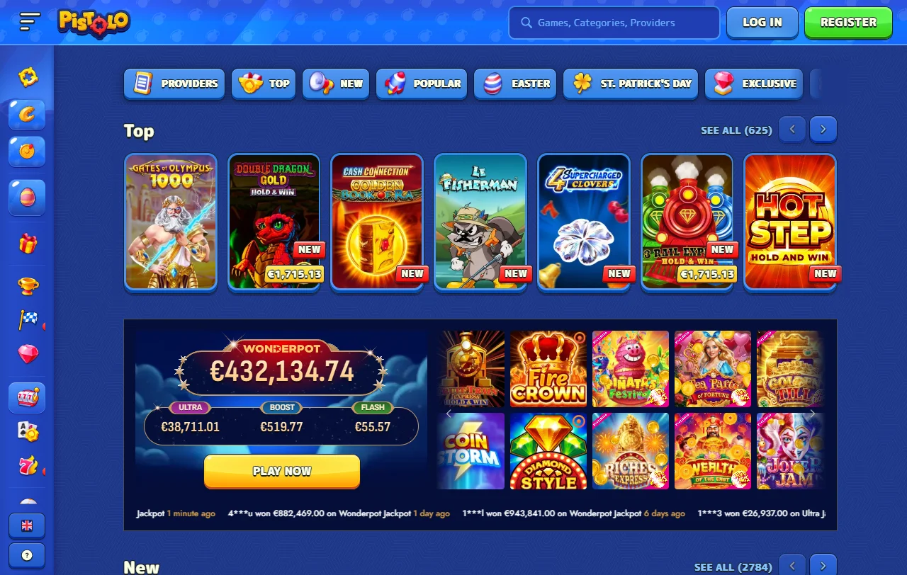 Welcome bonus and promotional structure at Pistolo Casino around 100 percent match