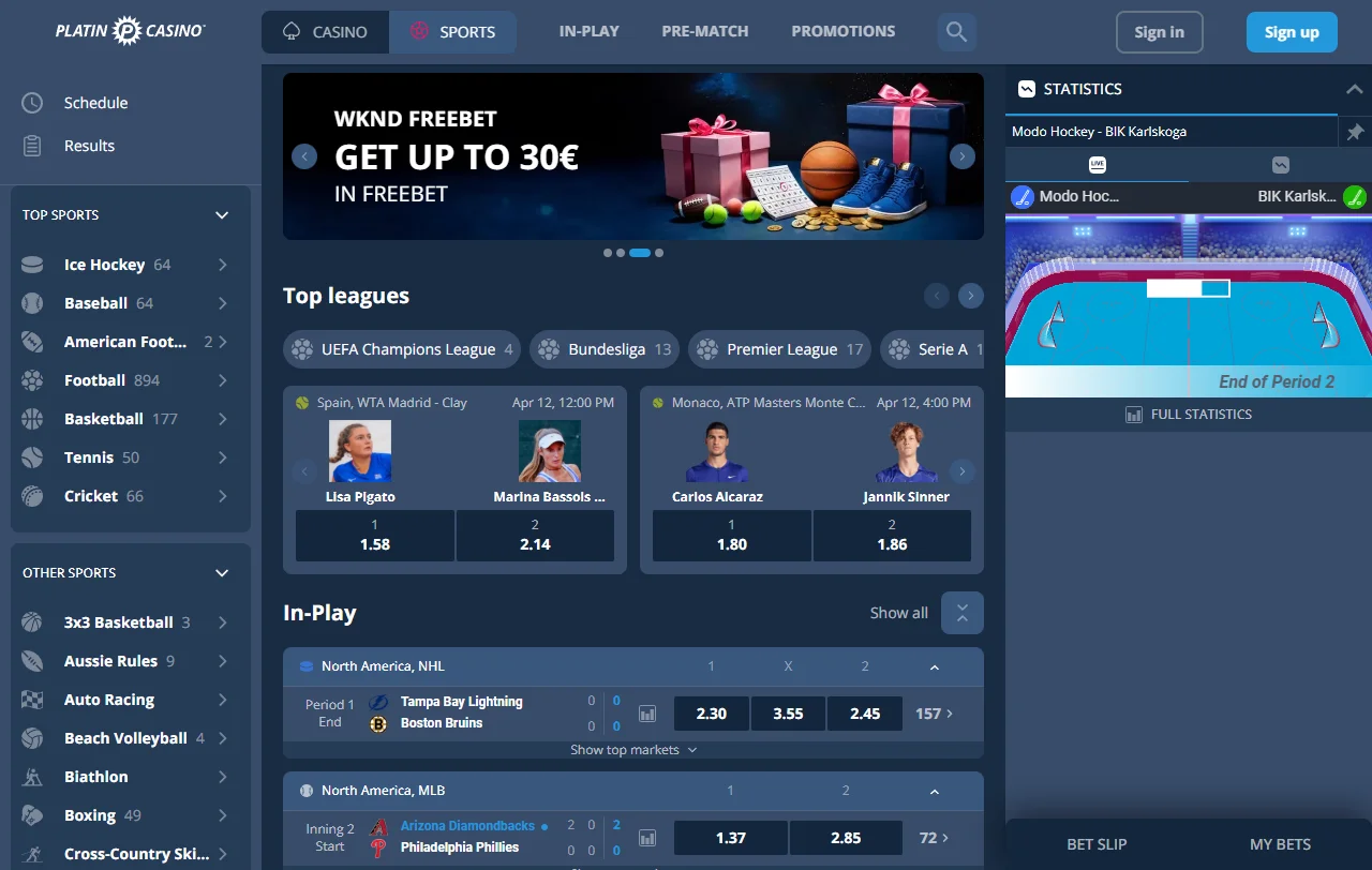 Platin Casino comprehensive platform review showing game library and interface design