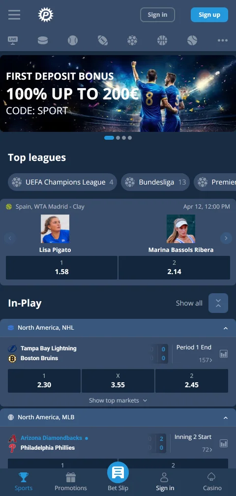 Platin Casino mobile responsive design accessible on smartphones and tablets