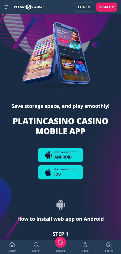 Payment methods and withdrawal options for Platin Casino mobile transactions