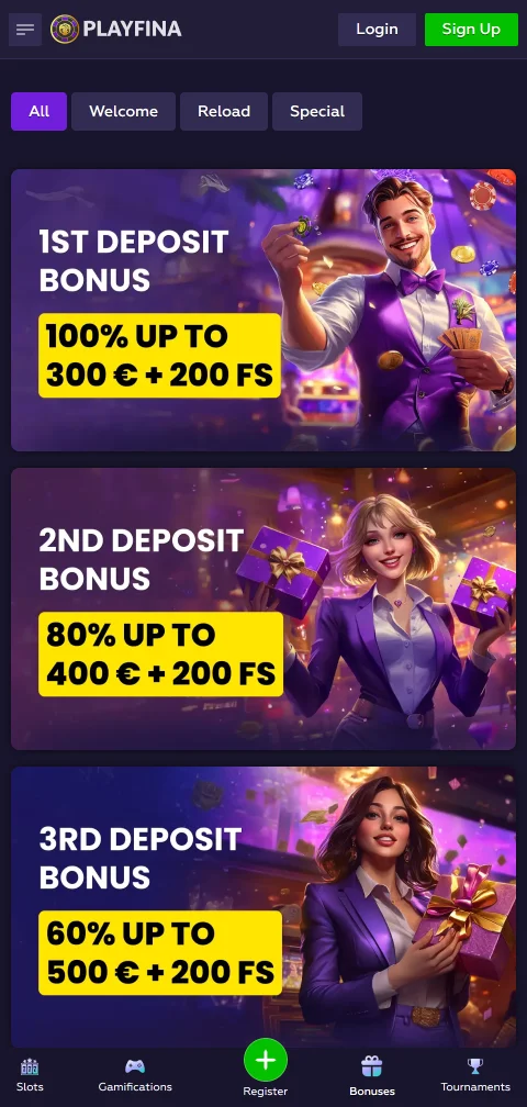 Payment methods and withdrawal options at Playfina Casino including e-wallets and cryptocurrency