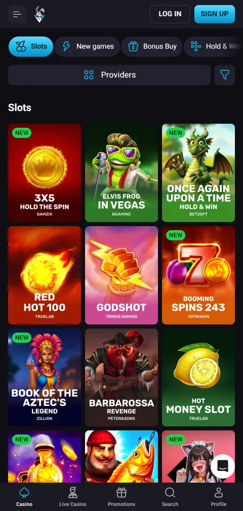 Payment processing at PlayMojo Casino showing deposit and withdrawal method options for players