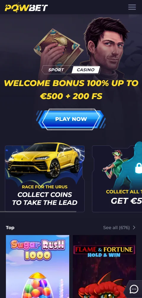 Powbet Casino mobile browser platform providing full game access on smartphones