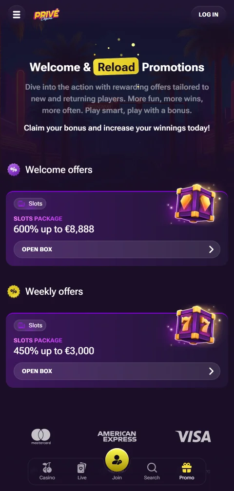 Prive Casino security features and responsible gaming tools on mobile platform
