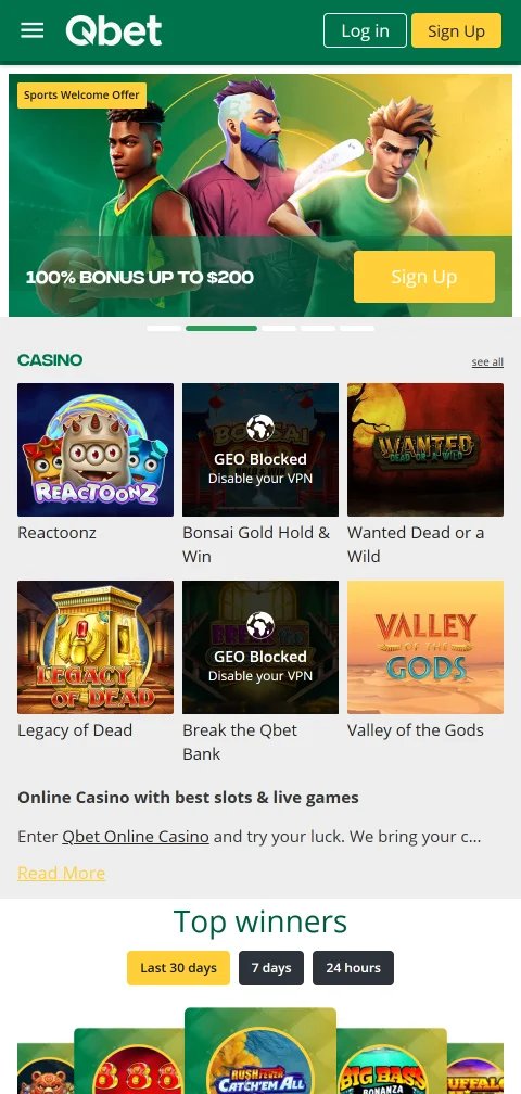 Qbet Casino mobile browser experience providing full game library access on iOS and Android devices