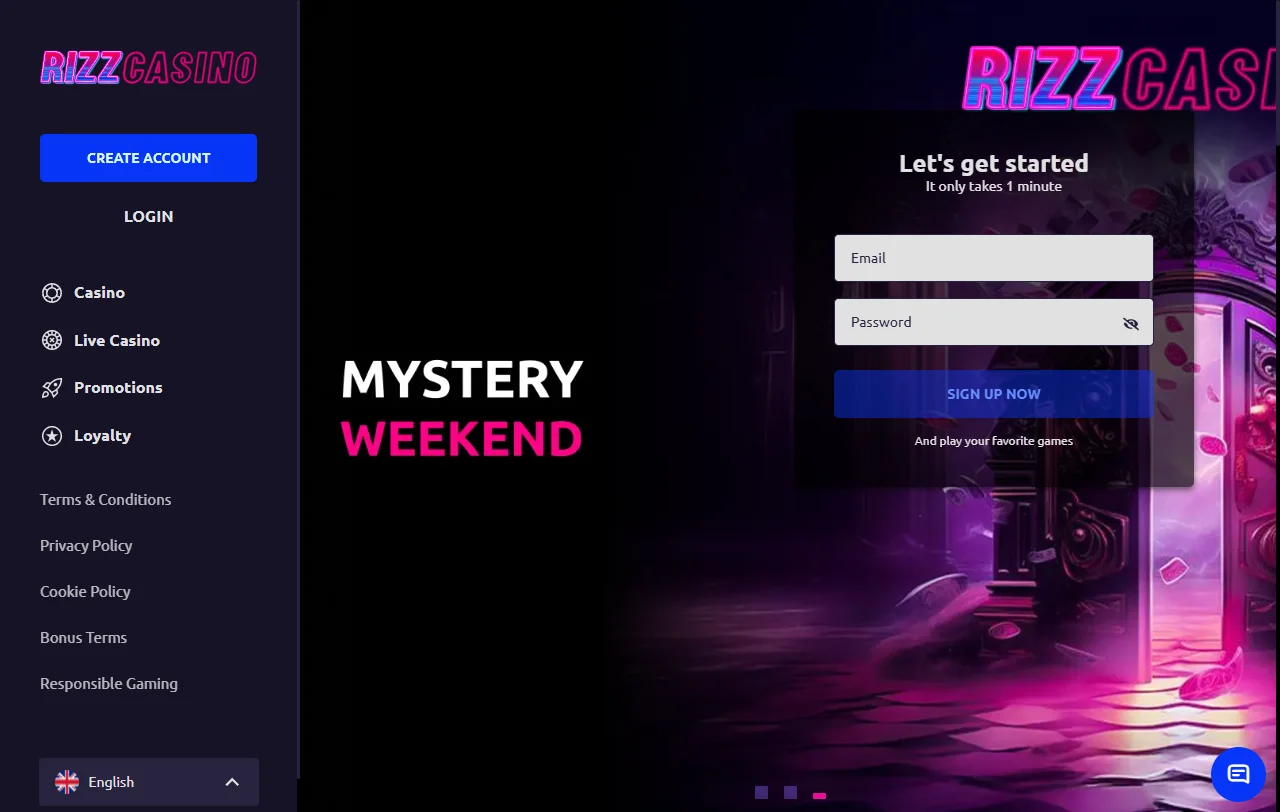 Rizz Casino desktop review covering complete platform assessment for Australia players