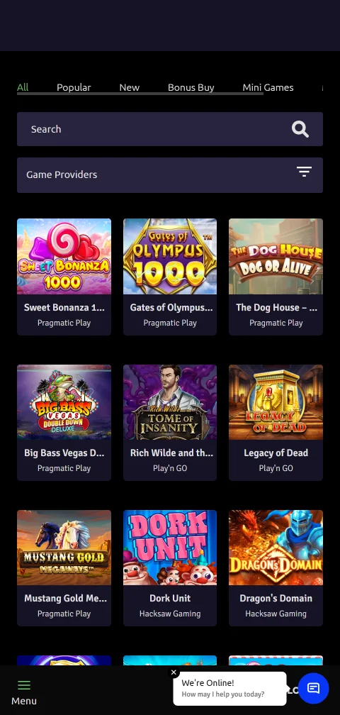 Deposit and withdrawal banking options available through Rizz Casino mobile interface