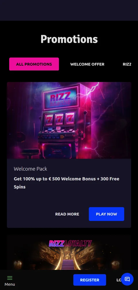 Security and licensing information for Rizz Casino platform under Curaçao eGaming Authority