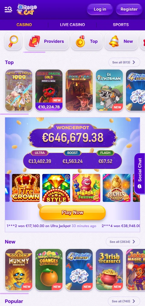 Security features and responsible gaming tools available in RoboCat Casino mobile settings including deposit limits and self-exclusion