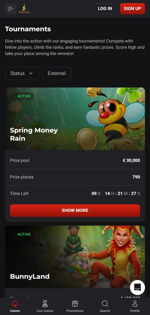 Security features and responsible gambling tools available at Rollero Casino for player protection