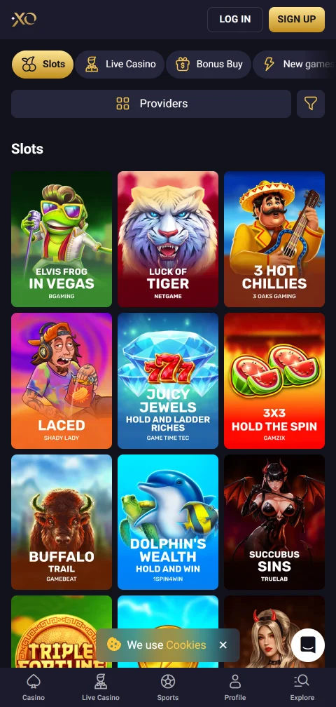 RollXo Casino banking interface showing deposit methods, withdrawal options, and payment processing