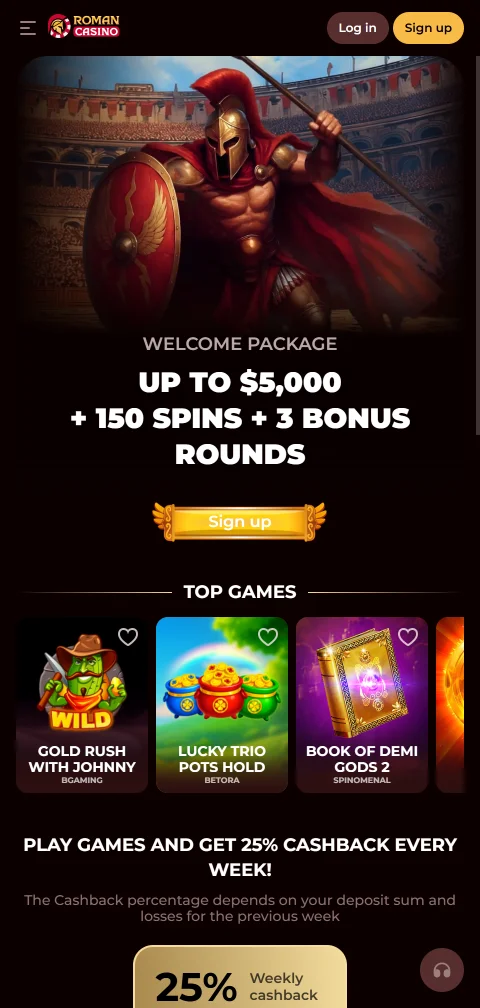 Roman Casino Australia mobile gaming - responsive browser experience on smartphones and tablets