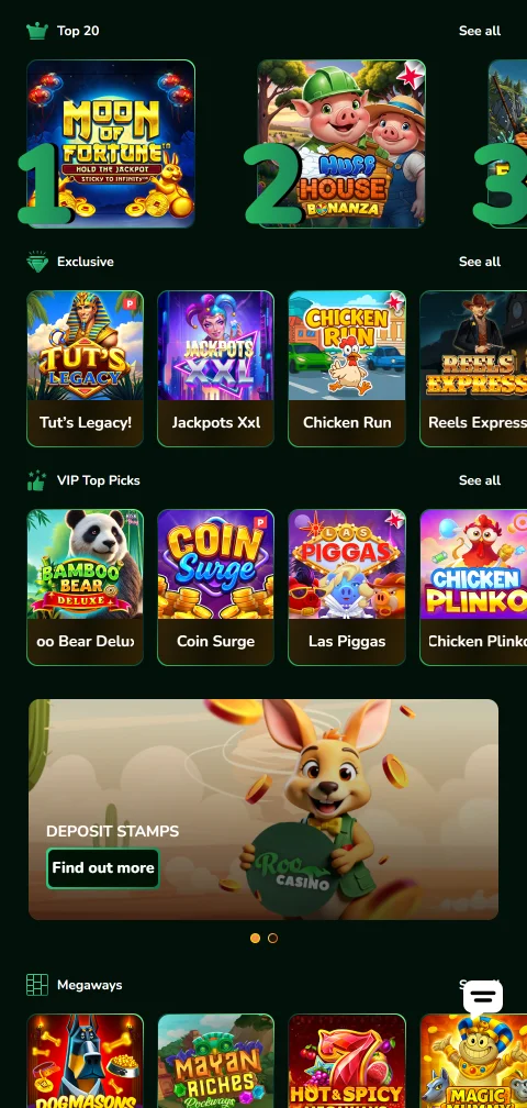 Curaçao licensing and responsible gambling tools including deposit limits and self-exclusion at Roo Casino