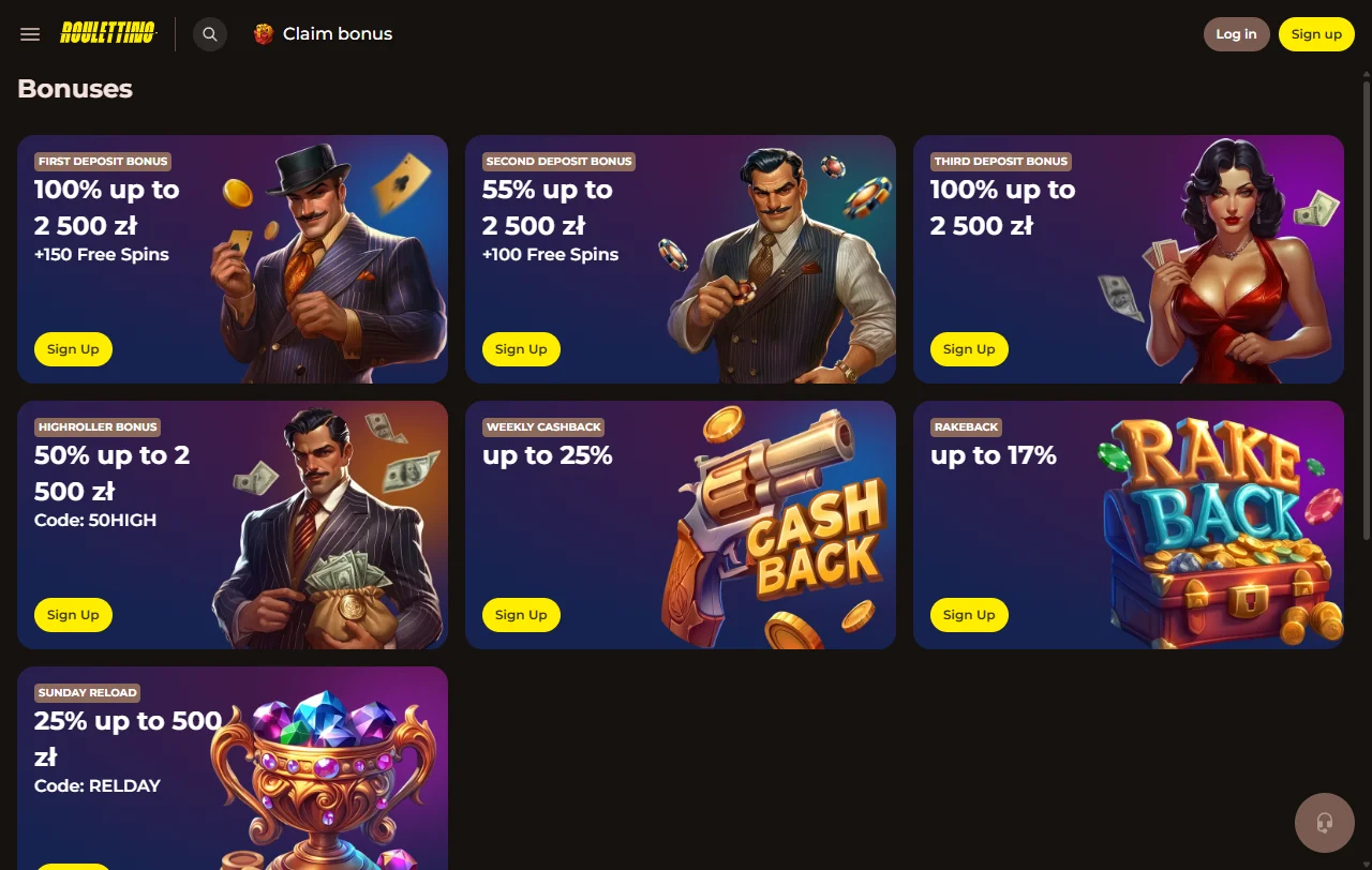 Roulettino Casino slots and live dealer game selection featuring Pragmatic Play, Evolution Gaming, and Hacksaw Gaming titles