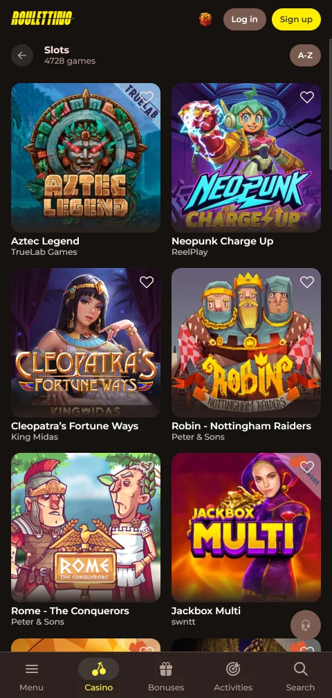 Roulettino Casino security features and licensing information with Curacao eGaming verification and player protection tools