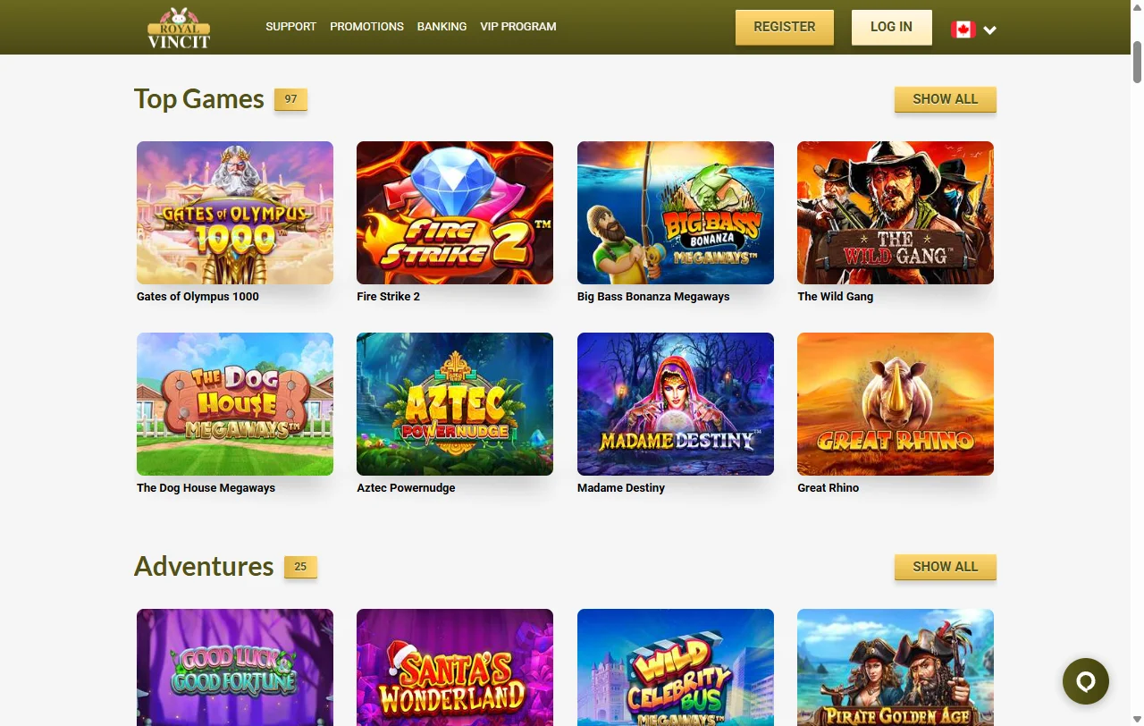 Welcome bonuses and ongoing promotions at Royal Vincit Casino Australia