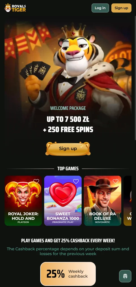 RoyalsTiger Casino responsive mobile browser interface enabling full gaming access on smartphones and tablets