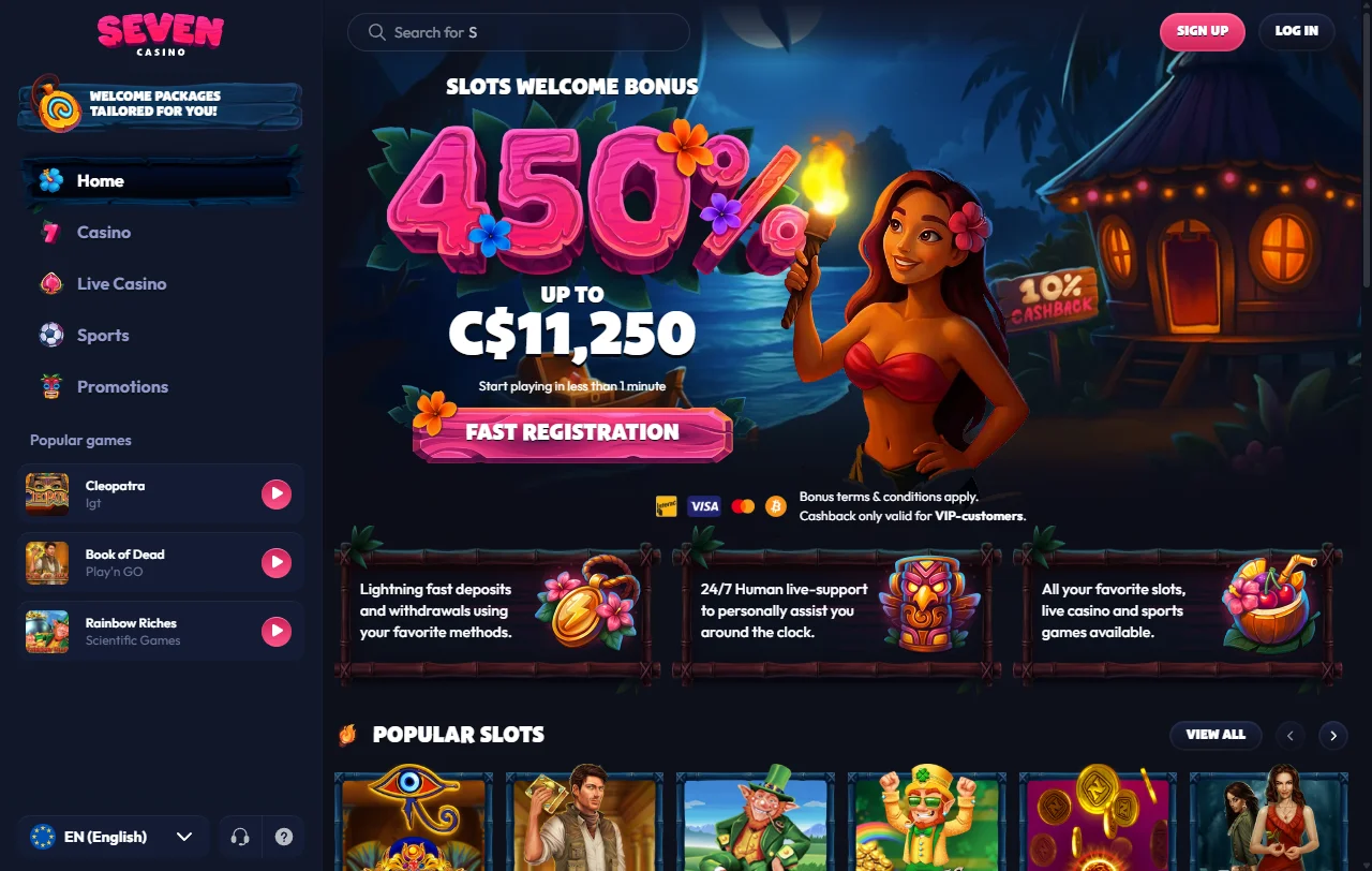 Comprehensive Seven Casino review covering platform interface, game selection, and operational features for Australia players