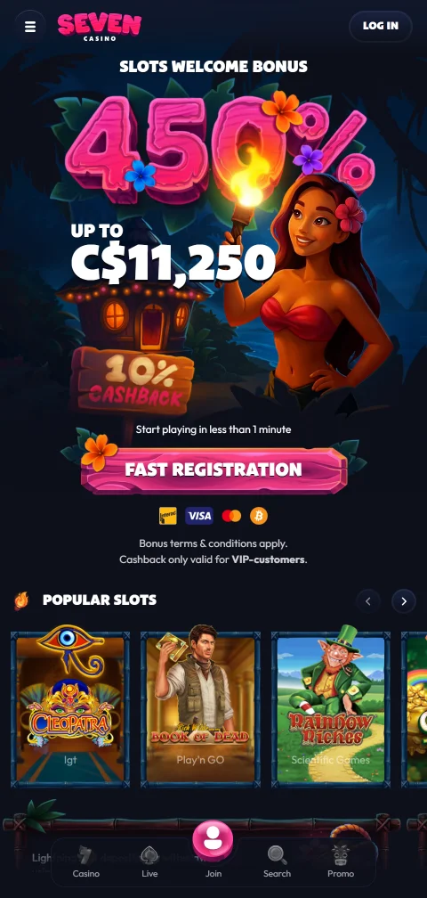 Seven Casino mobile browser experience optimised for iOS and Android devices with full feature compatibility