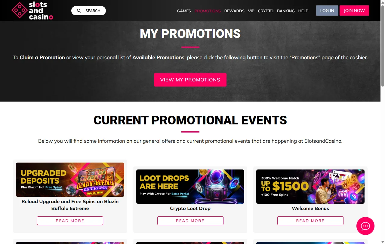 Slots and Casino game library featuring 3,500+ titles from Pragmatic Play and Evolution Gaming