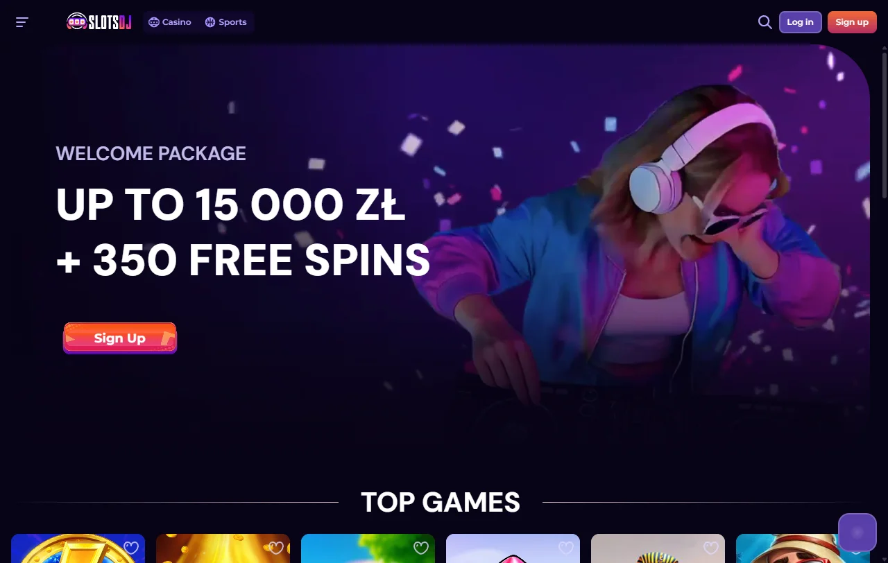 SlotsDJ Casino platform overview showing complete review and analysis for Australian players
