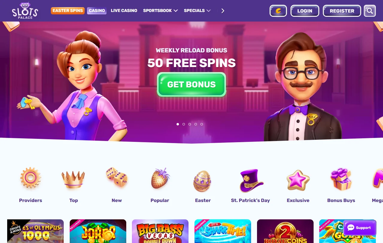 Welcome bonus and promotional offers available to new players registering at SlotsPalace Casino
