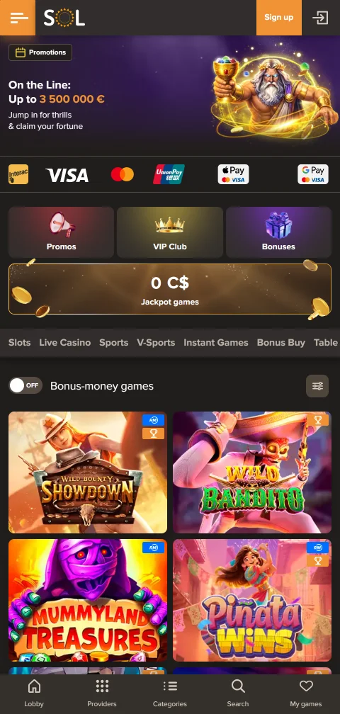 Payment methods and withdrawal processing at Sol Casino Australia including BPAY, PayID and e-wallets