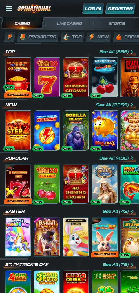 Spinational Casino deposit and withdrawal payment methods available for Australian players